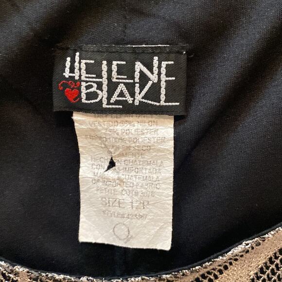 Helene Blake Vintage Art Deco Flapper Lace Fringe Midi Dress EUC Sz 12P 80’s - Picture 7 of 11